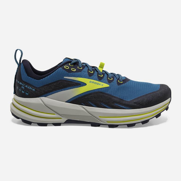 Brooks Cascadia 16 Flexible Terrengløpesko Herre Online - Blå - Norge (LWI198230)